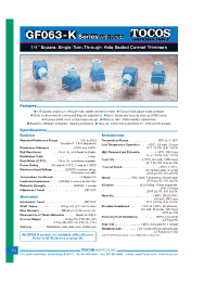 Datasheet GF063V1KP1KB101K manufacturer Неопределенные