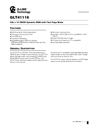 Datasheet GLT4116-30J4 manufacturer Неопределенные