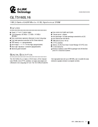 Datasheet GLT5160L16 manufacturer Неопределенные