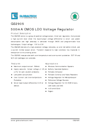 Datasheet GS2905X18 manufacturer Неопределенные