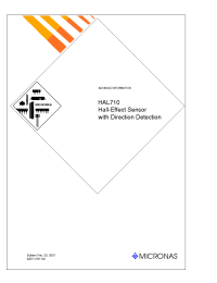 Datasheet HAL710SF-K manufacturer Неопределенные