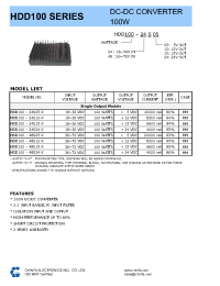 Datasheet HDD100-24S05-P manufacturer Неопределенные
