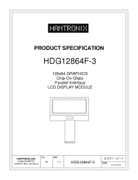 Datasheet HDG12864F-3 manufacturer Неопределенные