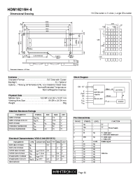Datasheet HDM16216H-4 manufacturer Неопределенные