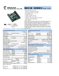 Datasheet HEC50-24S2P5 производства Неопределенные