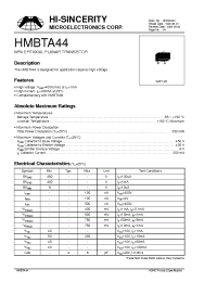 Datasheet HMBTA44 manufacturer Неопределенные