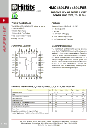 Datasheet HMC489LP5 manufacturer Неопределенные