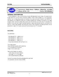 Datasheet HMD16M64B8A-10 manufacturer Неопределенные