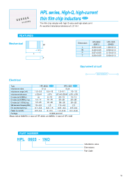 Datasheet HPL0603E-12 manufacturer Неопределенные