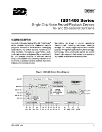 Datasheet ISD1416X manufacturer Неопределенные