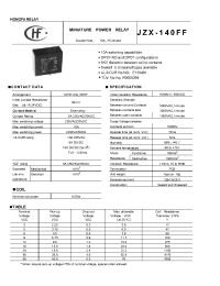 Datasheet JZX-140FF182HNILW manufacturer Неопределенные
