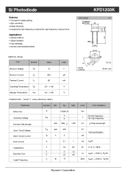 Datasheet KPD1203K производства Неопределенные