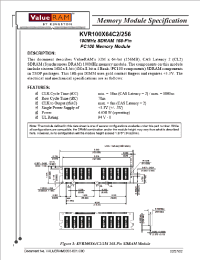 Datasheet KVR100X64C2256 manufacturer Неопределенные