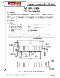 Datasheet KVR133X64C3512 manufacturer Неопределенные