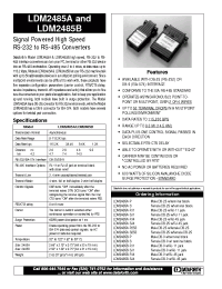 Datasheet LDM2485 manufacturer Неопределенные