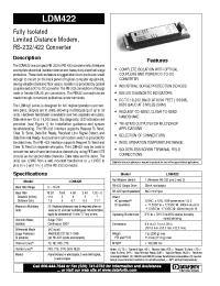 Datasheet LDM422-P manufacturer Неопределенные