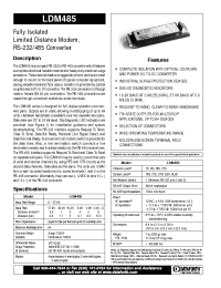 Datasheet LDM485 manufacturer Неопределенные