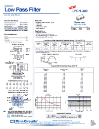 Datasheet LFCN-400 manufacturer Неопределенные