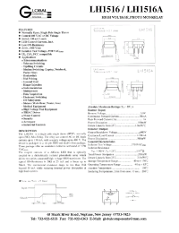 Datasheet LH1516A manufacturer Неопределенные