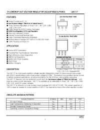 Datasheet LM1117S-2.5 manufacturer Неопределенные