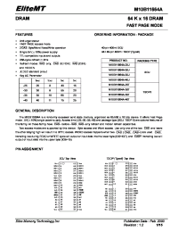 Datasheet M10B11664A-30T manufacturer Неопределенные