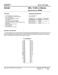 Datasheet M12L128168A-6T manufacturer Неопределенные