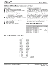 Datasheet M12L16161A-4.3T manufacturer Неопределенные