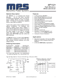 Datasheet MP1521EK manufacturer Неопределенные