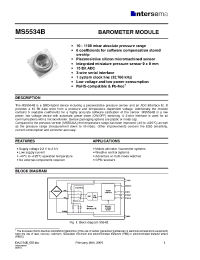 Datasheet MS5534-BP manufacturer Неопределенные