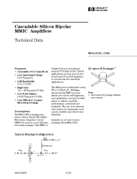 Datasheet MSA-0635 manufacturer Неопределенные