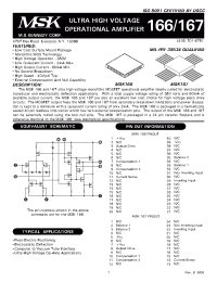 Datasheet MSK167 manufacturer Неопределенные