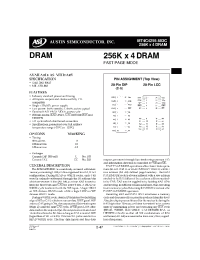 Datasheet MT4C4256-10 manufacturer Неопределенные