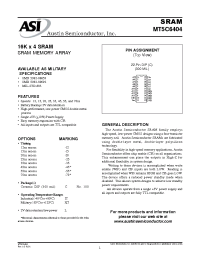 Datasheet MT5C6404 manufacturer Неопределенные