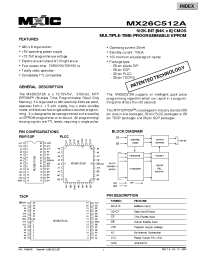 Datasheet MX26C512AMC-10 производства Неопределенные