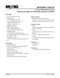 Datasheet MX26F128J3 производства Неопределенные
