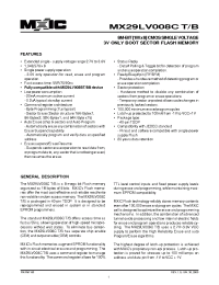 Datasheet MX29LV008CT производства Неопределенные