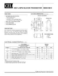 Datasheet NE851M13-T3 manufacturer Неопределенные