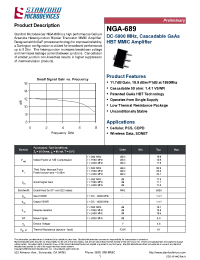 Datasheet NGA-689 manufacturer Неопределенные