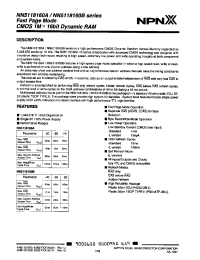 Datasheet NN5118160ARR-70 manufacturer Неопределенные