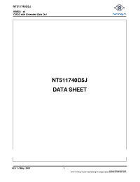 Datasheet NT511740D5J-5L manufacturer Неопределенные