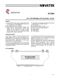Datasheet NT7502H-BDT manufacturer Неопределенные