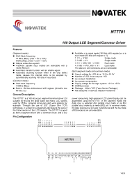 Datasheet NT7701H-BDT manufacturer Неопределенные