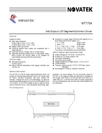 Datasheet NT7704H-BDT manufacturer Неопределенные