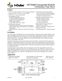 Datasheet OCX160-PPT manufacturer Неопределенные