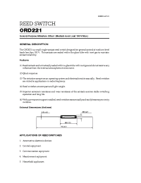 Datasheet ORD221 manufacturer Неопределенные