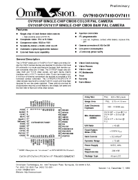 Datasheet OV7410P manufacturer Неопределенные