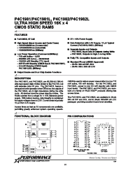 Datasheet P4C1981-10JM manufacturer Неопределенные