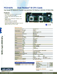 Datasheet PCA-6278E2-00A1 manufacturer Неопределенные