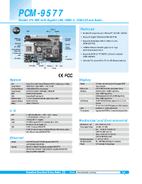 Datasheet PCM-9577 manufacturer Неопределенные