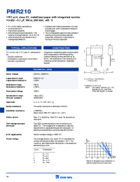 Datasheet PMR210MB5220M100R30 производства Неопределенные